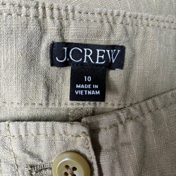 J. Crew Seaside Cargo Pant in Linen-Blend - Size 10 - Picture 4 of 4
